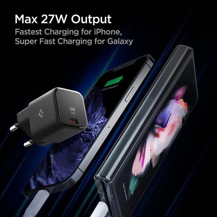 Actual product image Spigen Ładowarka sieciowa PE2103EU 27W ArcStation Network Czarna/Black ACH05607 (27 W)