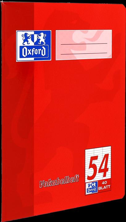 Produktbild Oxford Vokabelheft A5, 40 Blatt, Lin. 54, 90 g/m² (A5, Liniert, Harter Einband)