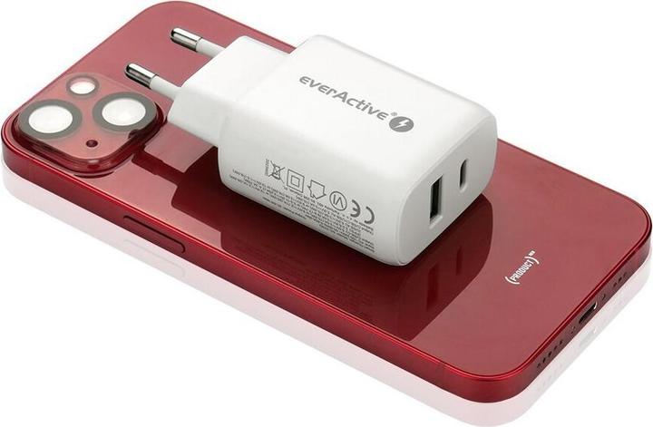 Actual product image Everactive SC-370Q Mains Charger with USB QC3.0 and USB-C PD PPS 25W (26 W)