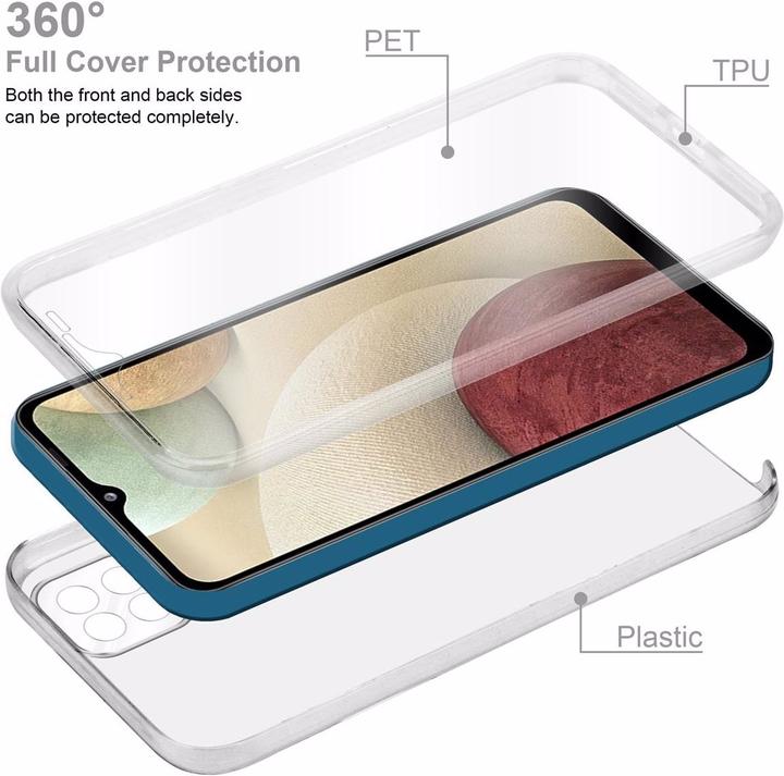 Produktbild Cadorabo TPU 360 Grad Case Cover (Samsung Galaxy A12, Samsung Galaxy M12)
