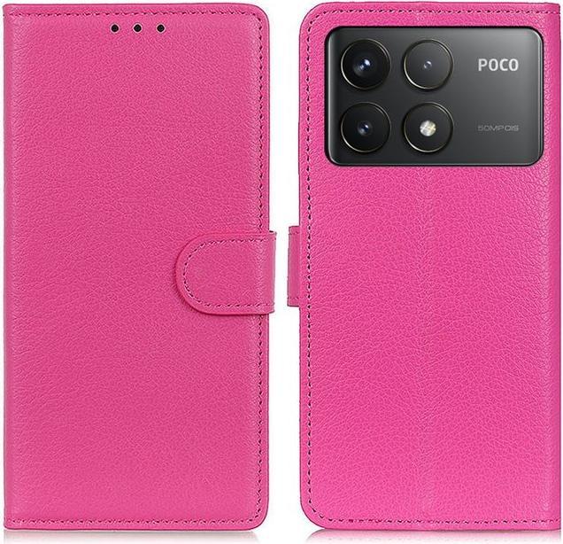 Actual product image MU Classic Litchi Leather Bookcover Series (Xiaomi Poco F6 Pro)