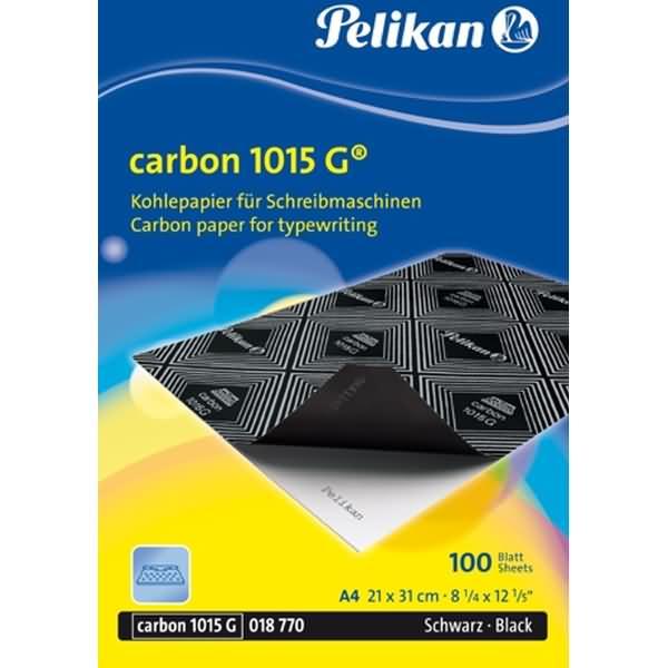 Produktbild Pelikan Kohlepapier Carbon 1015G, 100 Blatt für Schreibmaschinen, A4, schwarz
