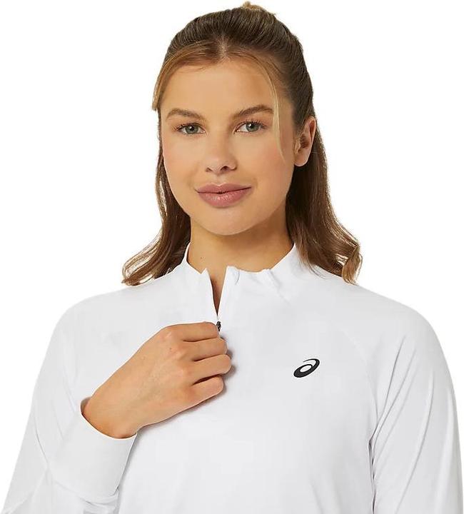 Image du produit ASICS Performance Asics Court Ls 1/2 Zip Top Blanc Femme (L)