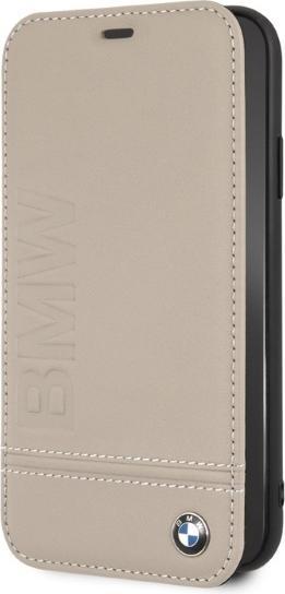 Productafbeelding BMW BMFLBKI61LLST iPhone Xr boek beżowy/taupe Logo Opdruk (Apple iPhone XR)