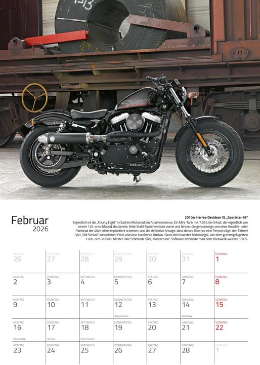 Produktbild Kalender Best of Harley Davidson 2026 Eintragkalender (Deutsch)
