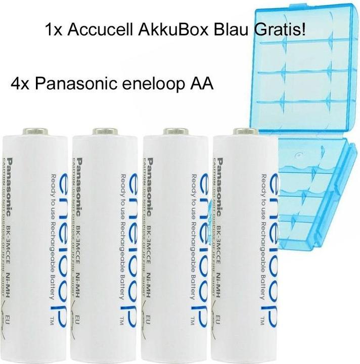 Actual product image Panasonic Eneloop Ladegerät BQ-CC51H und 4 Stück eneloop AA Akkus (4 pcs., Battery + charger)