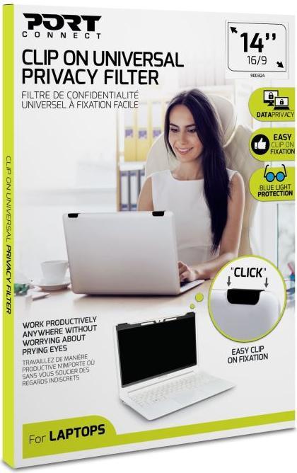 Produktbild Port Designs CLIP ON - Privacy Filter (14", 16 : 9)