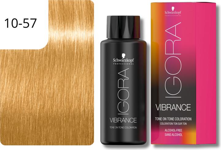 Produktbild Schwarzkopf Professional IGORA VIBRANCE Tone On Tone Coloration (10-57 Gold Kupfer Soft Toner)