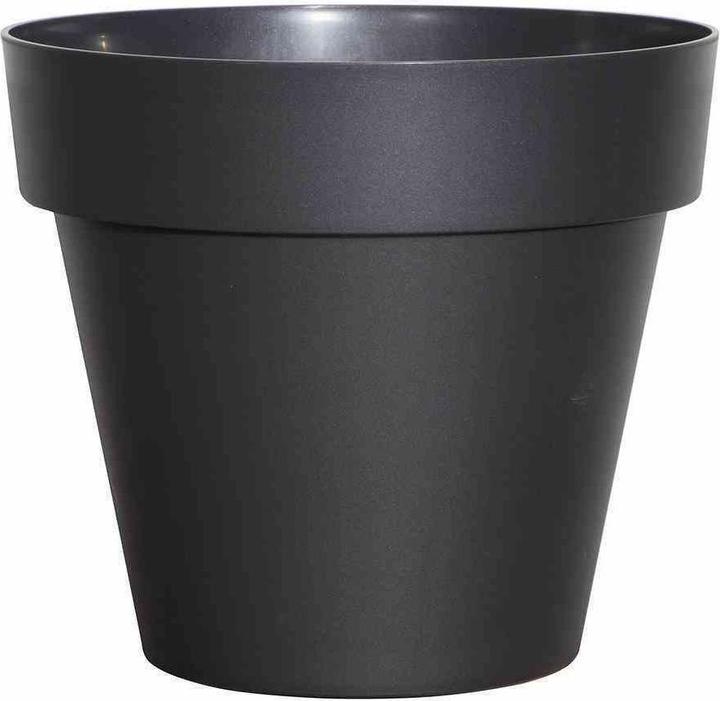 Actual product image Euro3plast Planter Mitu, round, Ø 30x27 cm, made of plastic in anthracite (30 cm)