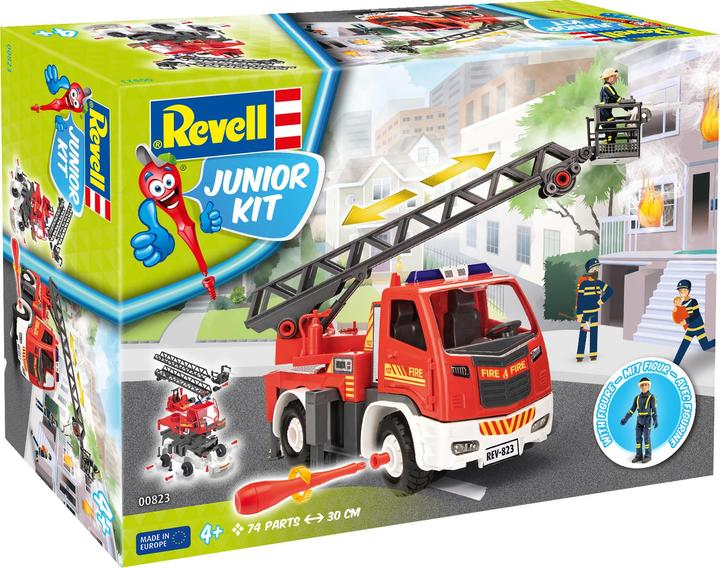 Actual product image Revell Fire department with turntable ladder and figure