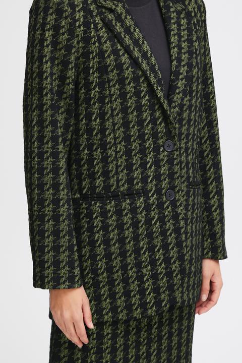 Actual product image Ichi IHKATE HOUNDSTOOTH OVERSIZE BL 20120294 (L)