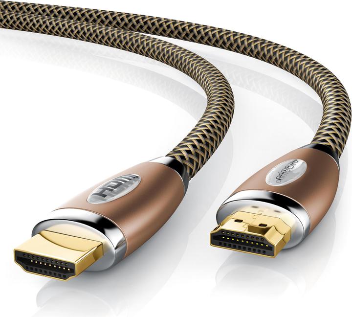 Primewire HDMI Kabel 2.0b - 4k Ultra HD 2160p - 3D - Nylonummantelung - Vollmetall Stecker - 3 fach geschirmt (10 m, HDMI)