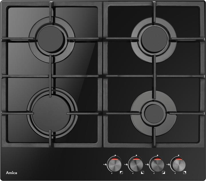 Image du produit Amica PGCA6100APB Table de cuisson intégrée Table de cuisson à gaz 4 zone(s)