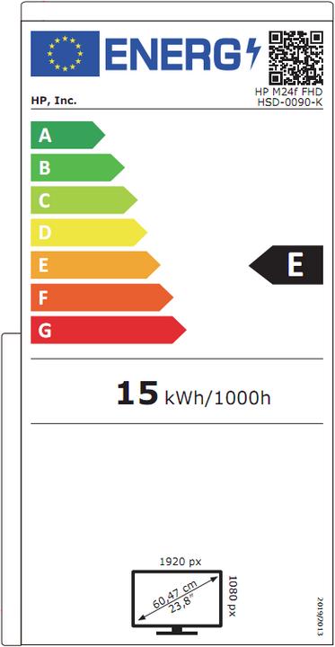 Energie-Label HP M24f (1920 x 1080 Pixel, 23.80")