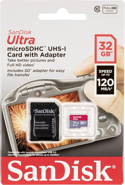 Immagine prodotto SanDisk Ultra A1 (32 GB, microSDHC, U1, UHS-I)