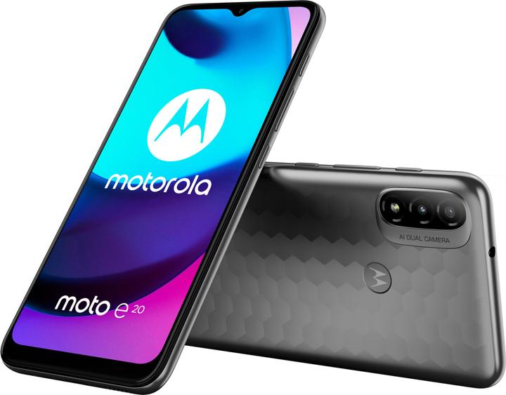 Actual product image Motorola Moto e20 (32 GB, Graphite gray, 6.50", Hybrid Dual SIM, 13 Mpx, 4G)