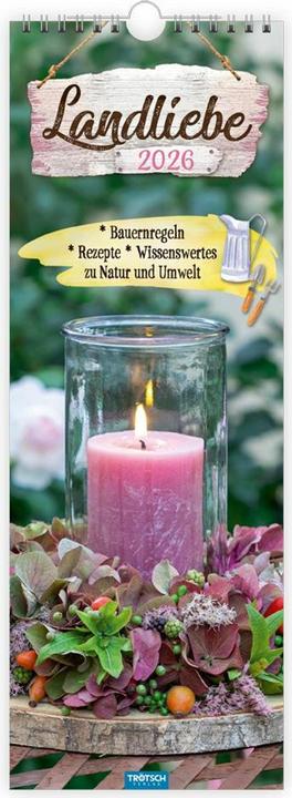 Produktbild Maxi-StreifenkalenderLandliebe2026 (15 x 42 cm, Harter Einband, Deutsch)