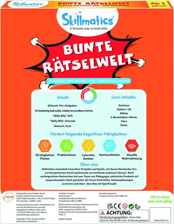 Produktbild Skillmatics Bunte Rätselwelt, d (Deutsch)