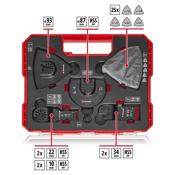 Produktbild Einhell Multitool-Set, 708135, XL-PLUS-Case, 35-teilig