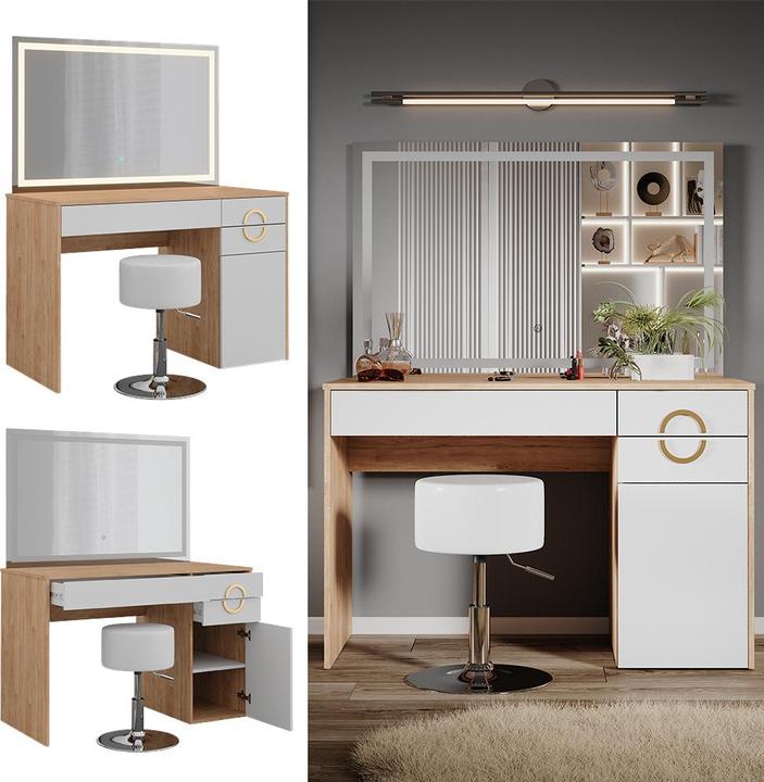 Produktbild Vicco Adela mit Hocker und Beleuchtung (115 x 55 x 76.5 cm)