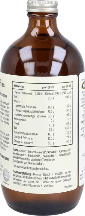 Nährwerte und Zutaten Udo's Choice Bio Pflanzenöl (1 Stück, Flüssigkeit, 810 g)