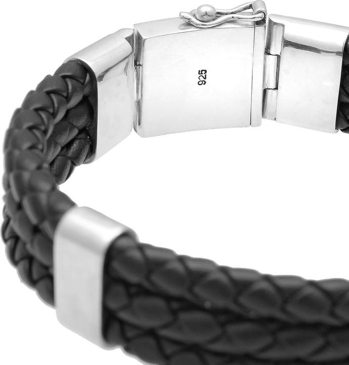 Immagine prodotto Kuzzoi Bracciale di base (23 cm, Argento 925, Cuoio, Nessuna pietra)
