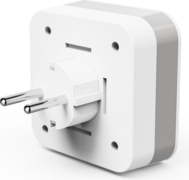 Produktbild Hama LED-Nachtlicht mit Steckdose, 2 USB-Ausgänge, Bewegungsmelder, Lichtsensor