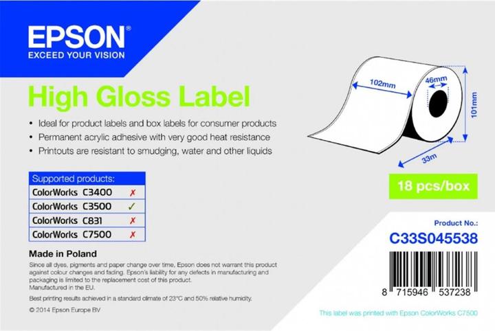 Epson etichetta ad alta brillantezza