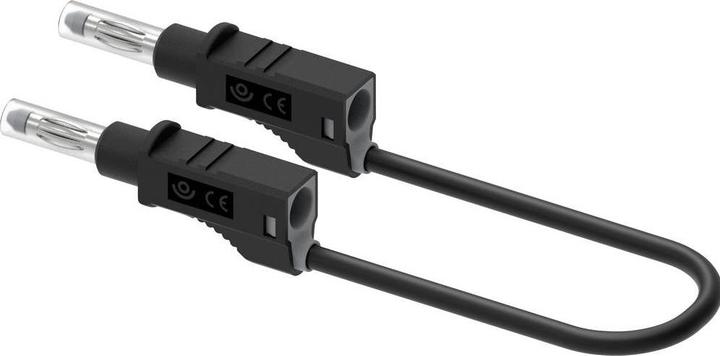 Produktbild Electro PJP 2211/600V-CD1-25N Messleitung Bananenstecker 25 cm Schwarz 1 St.