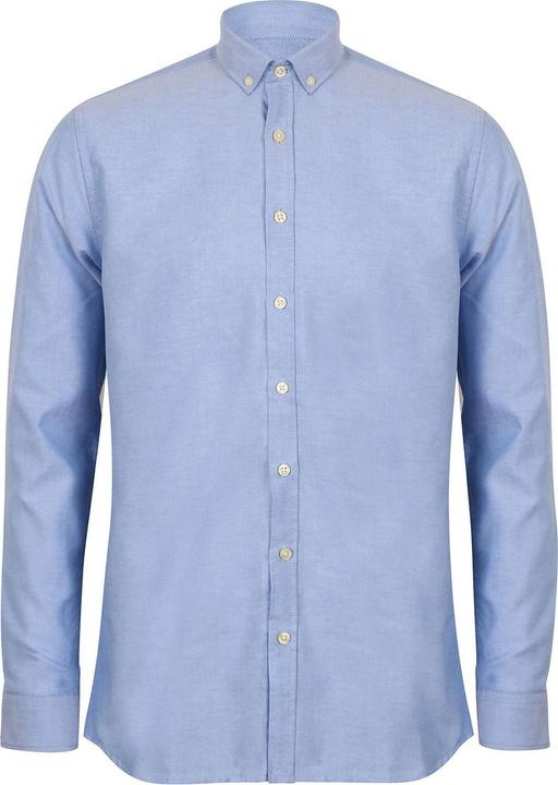 Henbury Modern Langarm Oxford Hemd