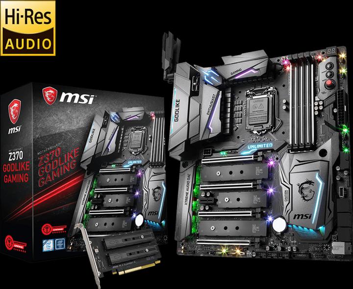 Immagine prodotto MSI Z370 Godlike Gaming (LGA 1151, Intel Z370, E-ATX)
