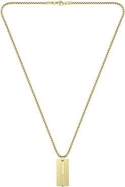Lacoste Elegant Gold-Plated Necklace For Men Adventurer 2040090
