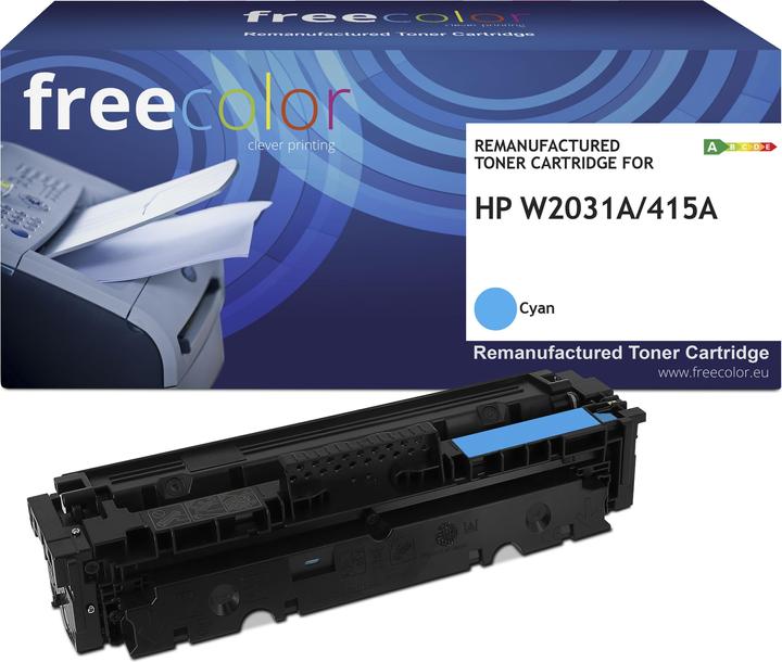 Produktbild Freecolor Toner HP 415A cyan 2100 Seiten remanufactured