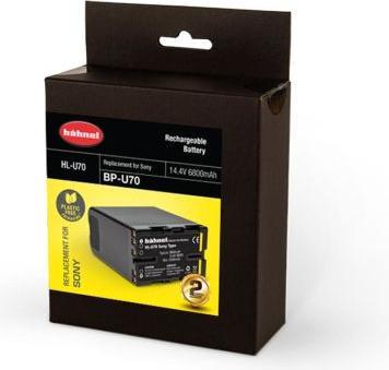 Productafbeelding Hähnel Fototechnik HL-U70 camera batterij vervangt originele batterij (camera) BP-U70 14,4V 6800 mAh (Batterij van de camera)
