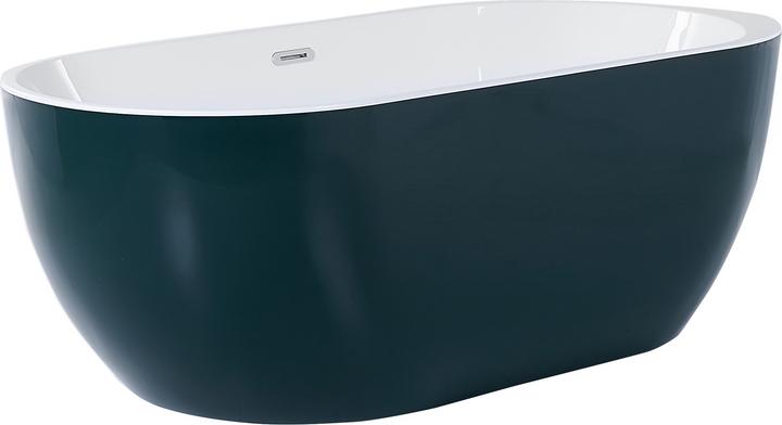 Actual product image Beliani Bathtub freestanding blue-green oval 170 x 80 cm NEVIS (220 l, 170 cm, 80 cm)