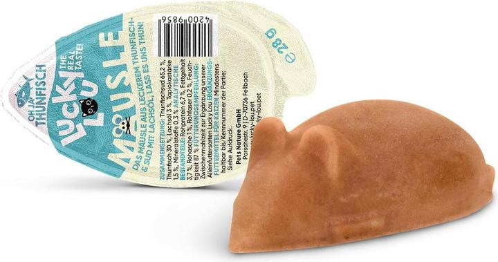 Produktbild Lucky Lou Katzen-Nahrungsergänzung Mäusle Thunfisch, 28 g (Adult, 1 Stk., 28 g)