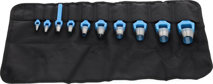 Actual product image Gedore 570303 Henkelloche iron set, 10 pieces, 3-25 mm