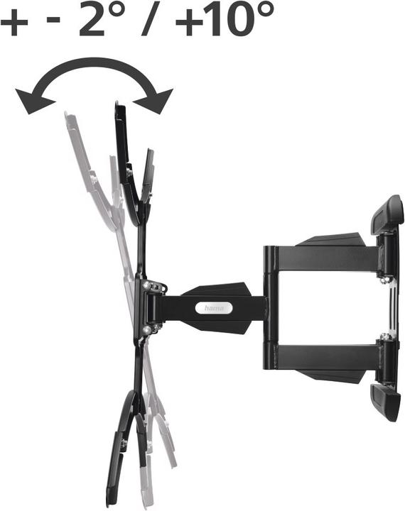 Produktbild Hama TV-Wandhalterung FULLMOTION, 3 Sterne, 229 cm (90"), Schwarz (Wand, 90", 50 kg)