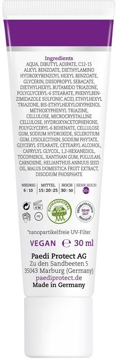 Immagine prodotto Paediprotect Crema solare per il viso (Crema solare viso, SPF 50+, 30 ml, 45 g)