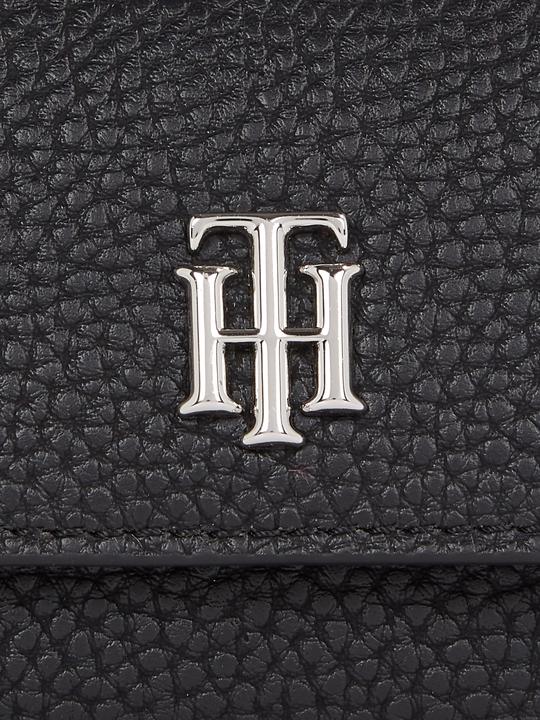 Actual product image Tommy Hilfiger Ladies Th Element Cc Holder with Zipper Travel Accessory Bi-Fold Wallet, Schwa
