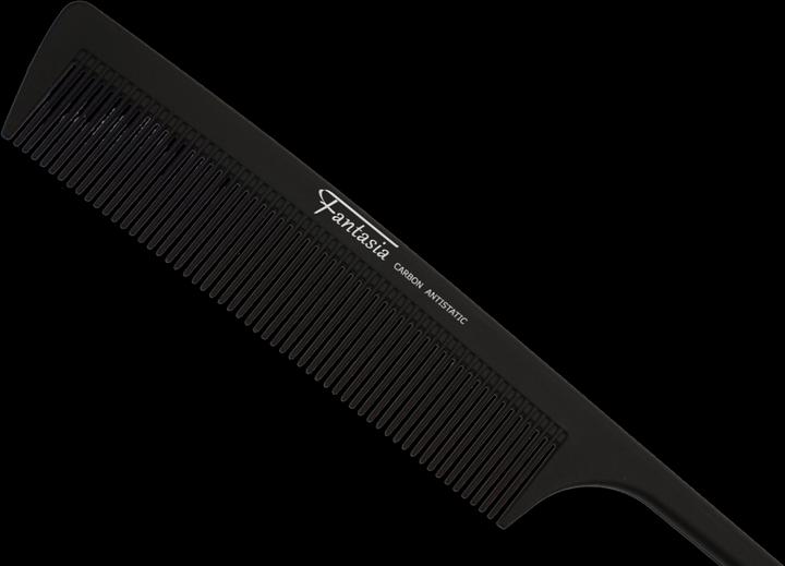 Image du produit Peigne à queue, fin, carbone, anthracite, longueur 22,5 cm