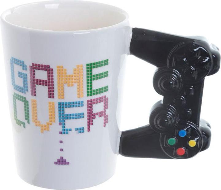 Produktbild Puckator GAME OVER Gamecontroller geformter Henkel Tasse aus Dolomit-Keramik (320 ml, 1 x)