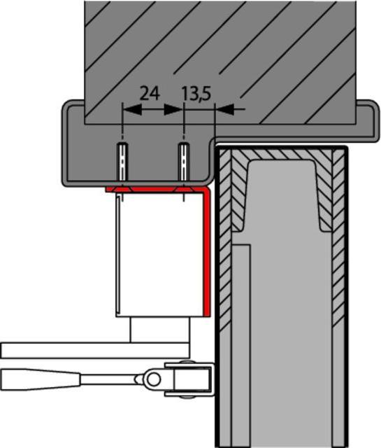 Produktbild Dormakaba Sturzfutterwinkel zu TS 73 V / 83 (Zimmertür, Eingangstür, Holztür, Balkontür, Indoor)