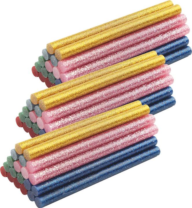 Mannesmann 60 low-temperature glue sticks, glitter