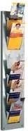 Image du produit Kerkmann Porte-brochures mural alu 1/3 DIN A4 6 compartiments (1/3 Din A4)