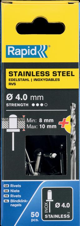 Actual product image Rapid Stainless steel blind rivet Ø 4.0 x 14 mm