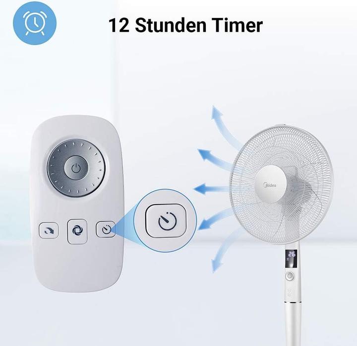 Actual product image Comfee FS40-15AR Pedestal fan, LED display, remote control, 27dB (65 dB)