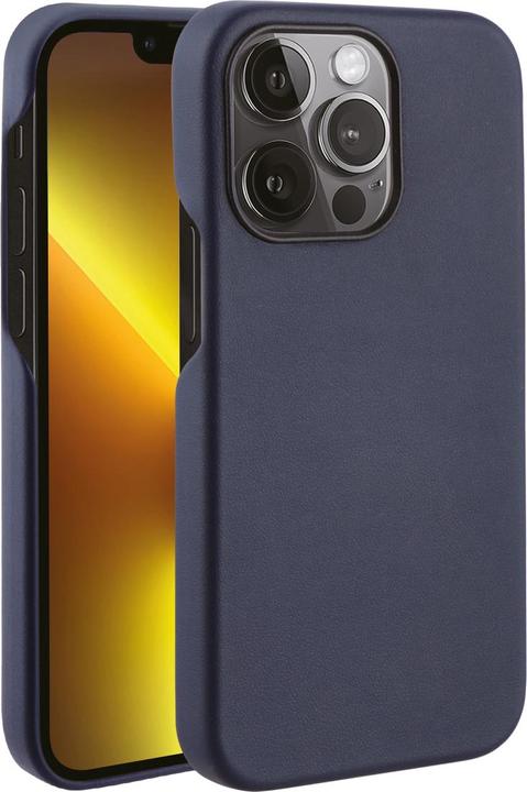 Actual product image Vivanco MAG CLASSIC Cover for iPhone 13 Pro Max, blue, MagSafe support, synthetic leather (Apple iPhone 13 Pro Max)