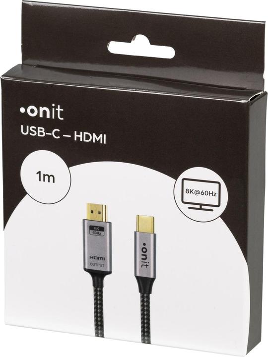 Produktbild Onit Kabel USB Type-C - HDMI, 1 m (1 m, USB Typ C)