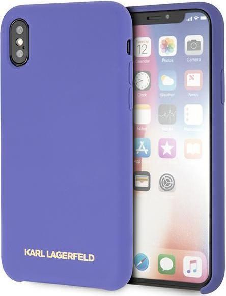Immagine prodotto Karl Lagerfeld case for iPhone X / XS KLHCPXSLVOG hard case purple Silicone (Apple iPhone X, Apple iPhone XS)